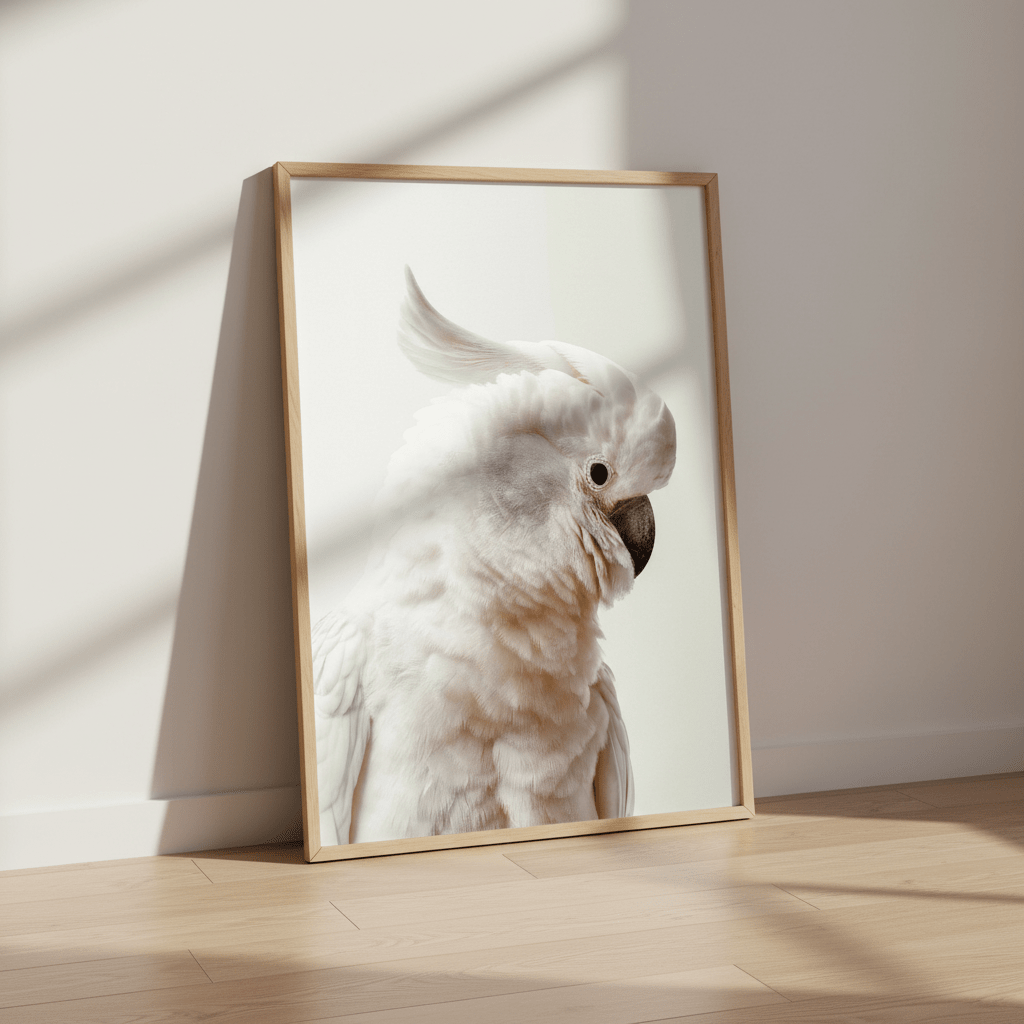 White Cockatoo Portrait wall - art - picture - poster