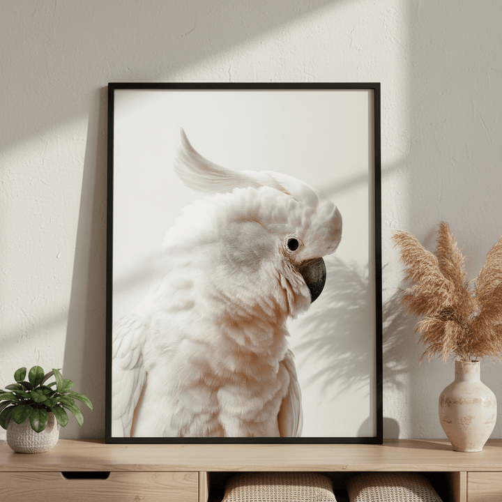 White Cockatoo Portrait wall - art - picture - poster