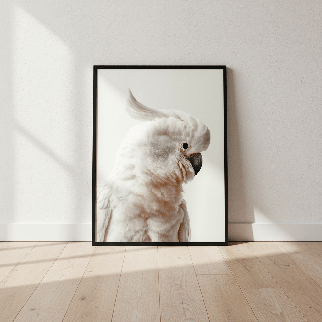 White Cockatoo Portrait wall - art - picture - poster