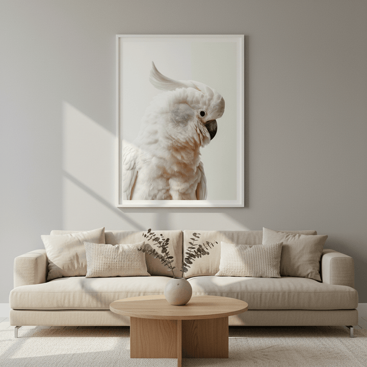 White Cockatoo Portrait wall - art - picture - poster