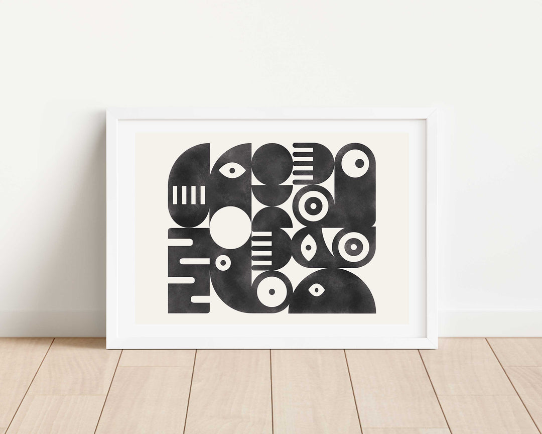 Large white border poster geometric poster print