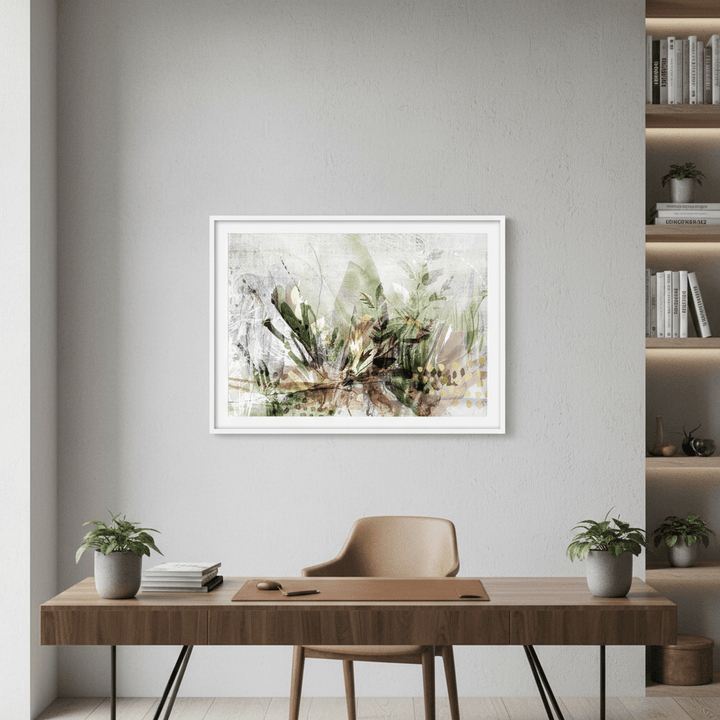 White Garden by Deer Muskeeter wall - art - picture - poster