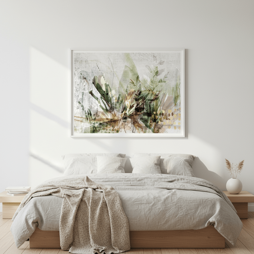 White Garden by Deer Muskeeter wall - art - picture - poster