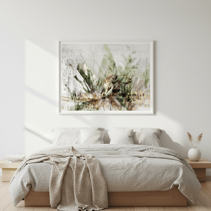 White Garden by Deer Muskeeter wall - art - picture - poster