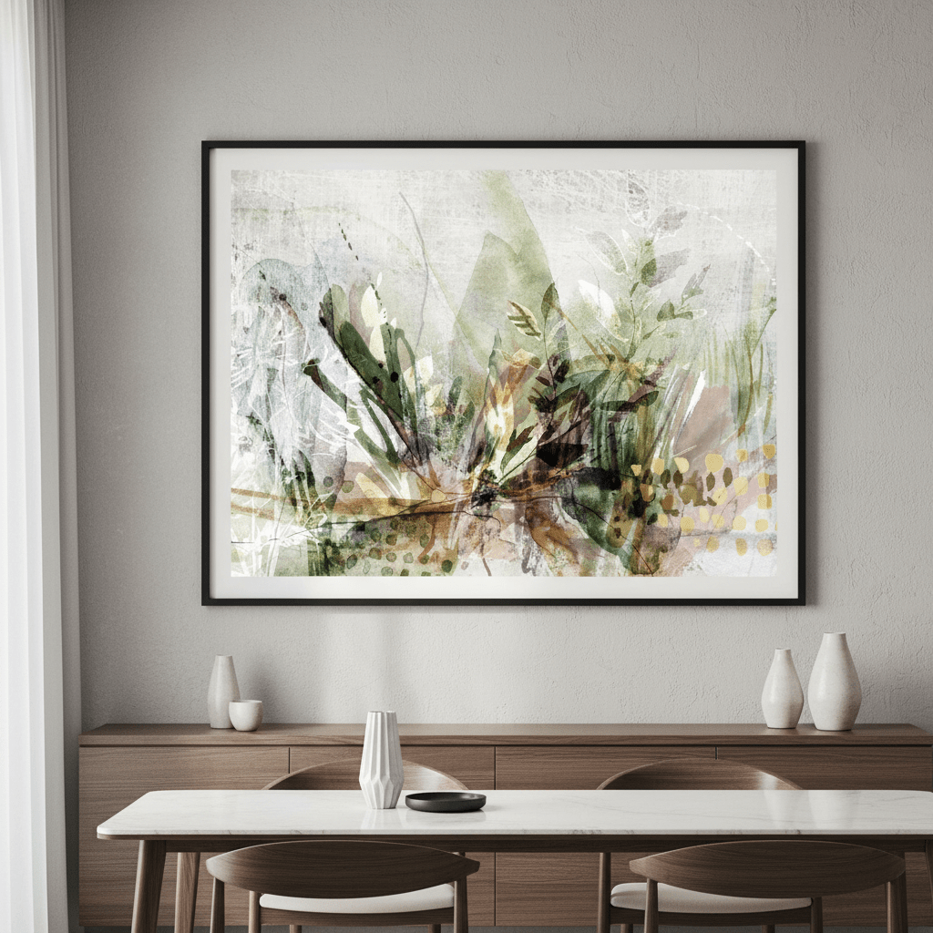 White Garden by Deer Muskeeter wall - art - picture - poster