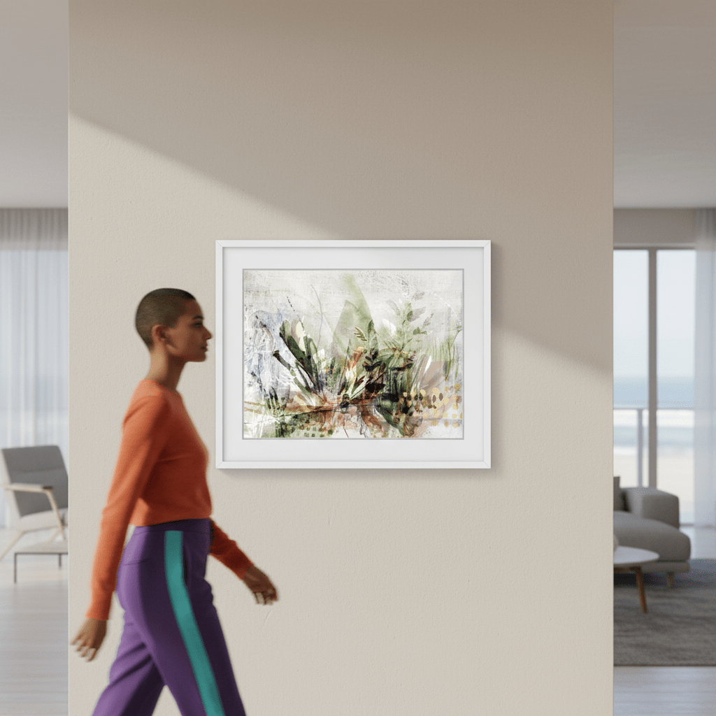 White Garden by Deer Muskeeter wall - art - picture - poster