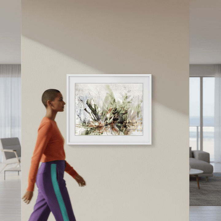 White Garden by Deer Muskeeter wall - art - picture - poster