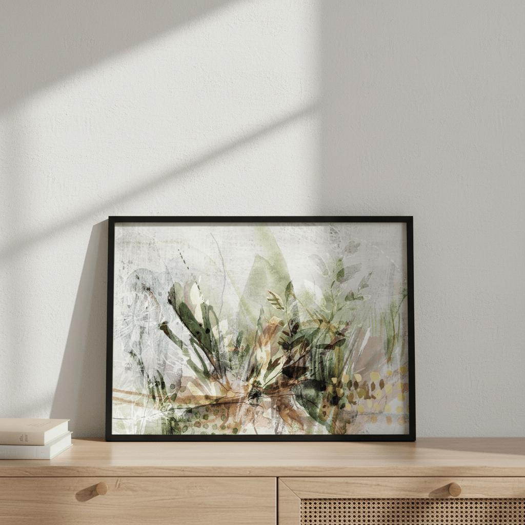 White Garden by Deer Muskeeter wall - art - picture - poster