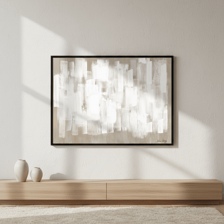 White on Beige by Julia Cheney wall - art - picture - poster