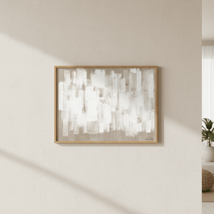White on Beige by Julia Cheney wall - art - picture - poster