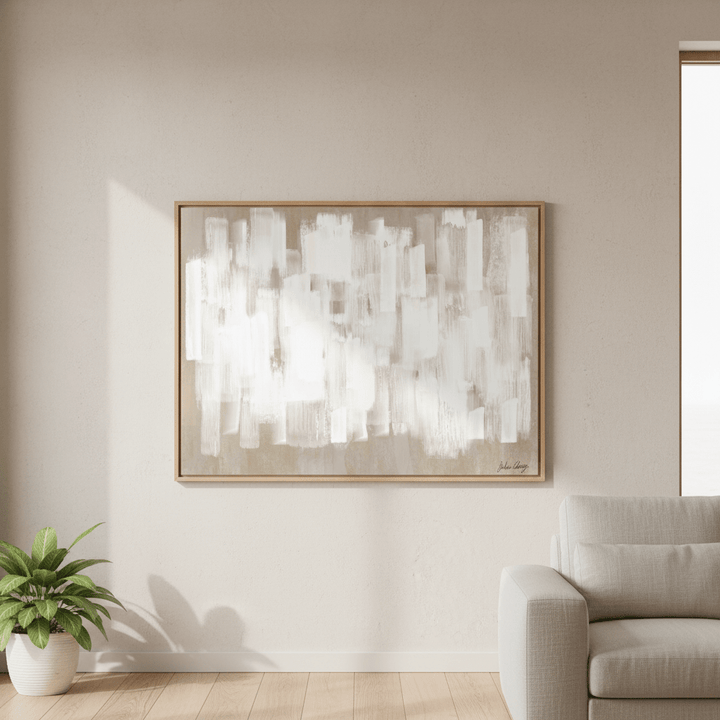 White on Beige by Julia Cheney wall - art - picture - poster