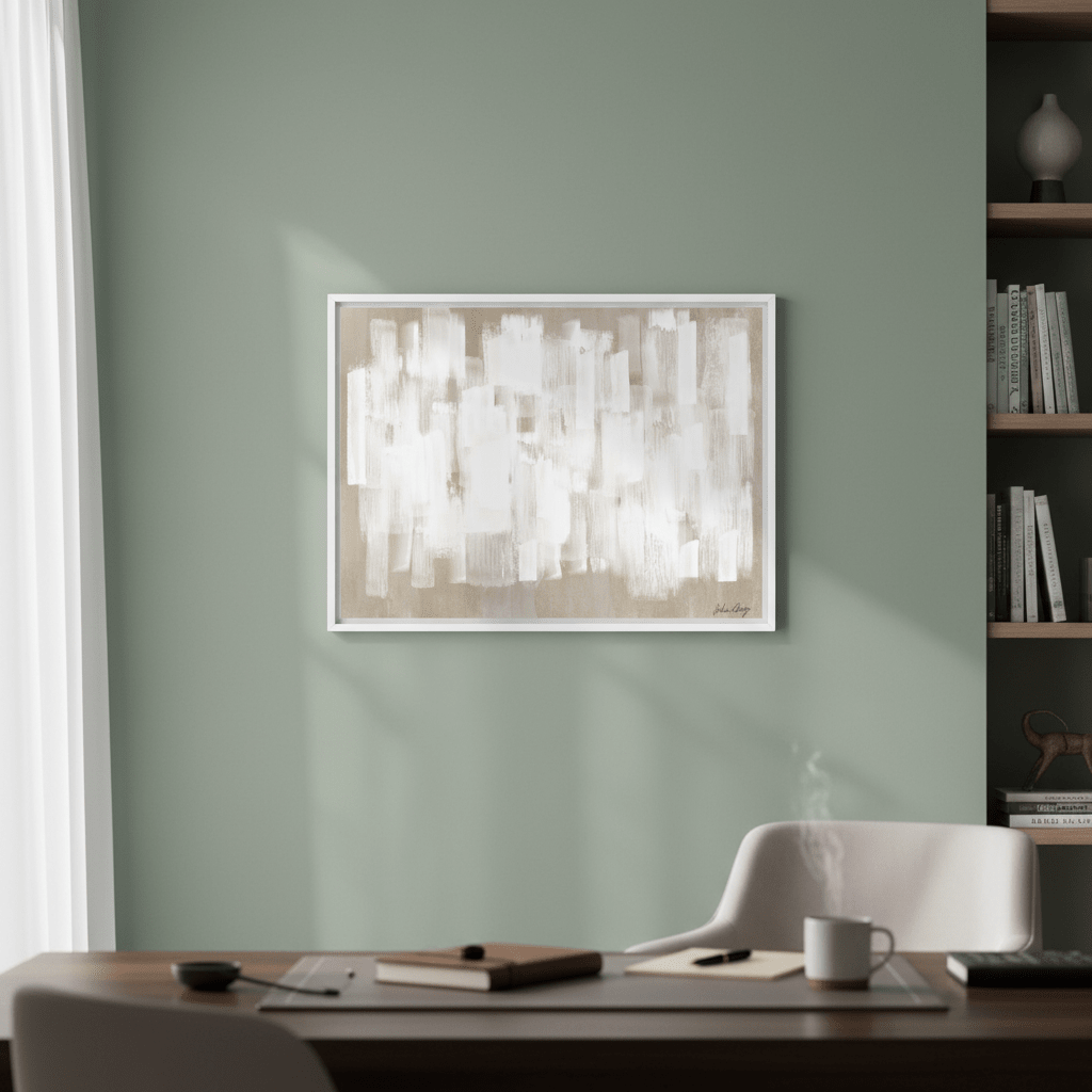 White on Beige by Julia Cheney wall - art - picture - poster