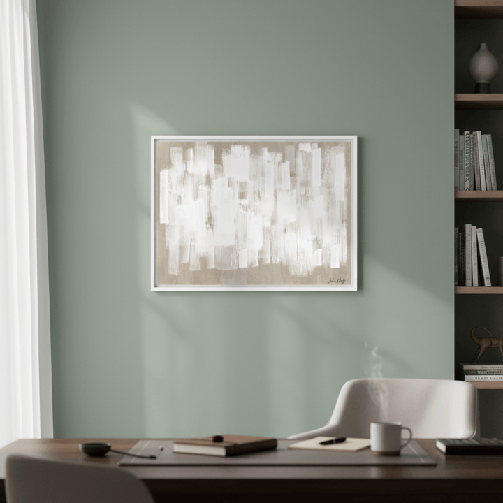 White on Beige by Julia Cheney wall - art - picture - poster