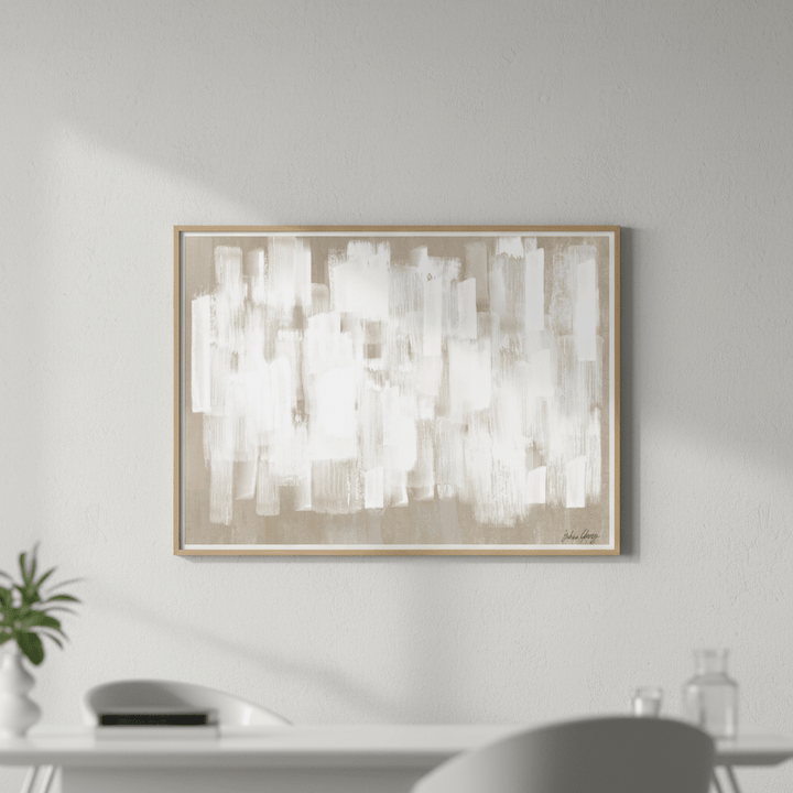 White on Beige by Julia Cheney wall - art - picture - poster