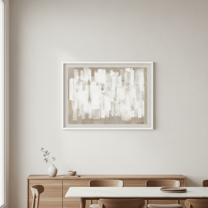 White on Beige by Julia Cheney wall - art - picture - poster