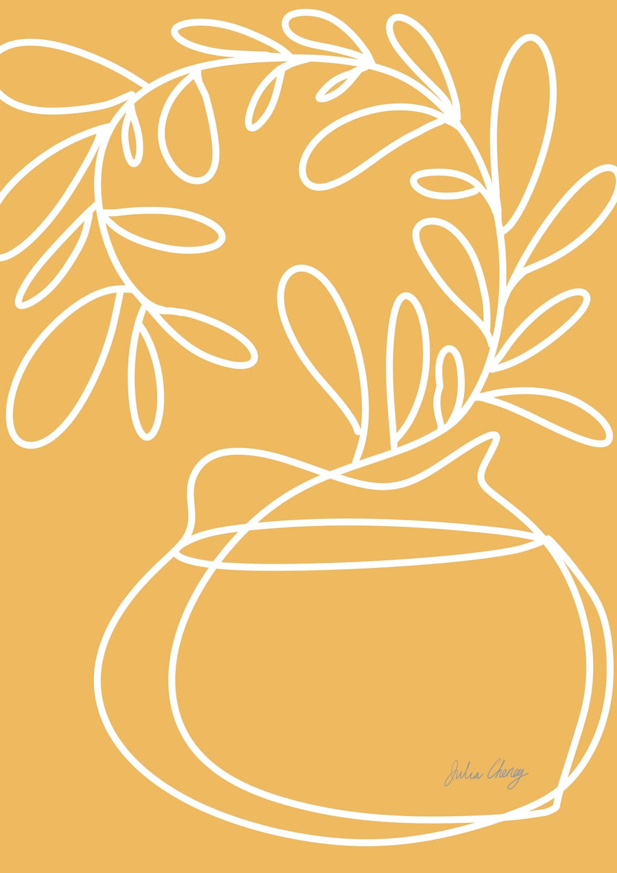 White On Yellow By Julia Cheney