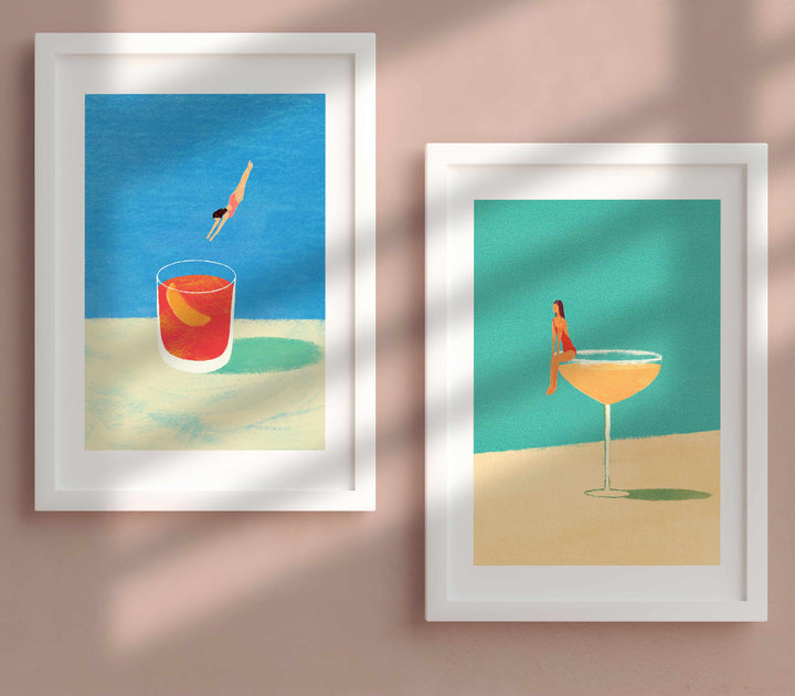 Diving in Spirits by Henry Rivers Set of 2