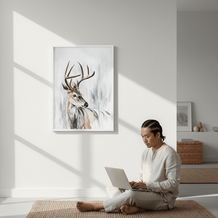 Whitetail Deer by Meredith O'Neal wall - art - picture - poster