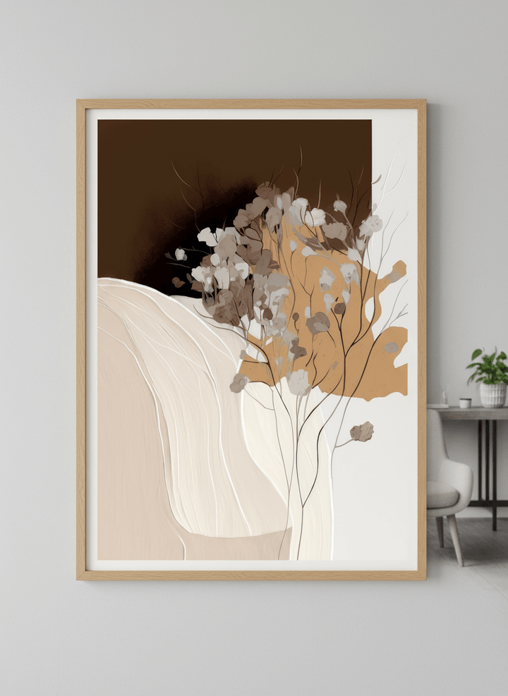 Contemporary wall art featured in a bright modern office workspace