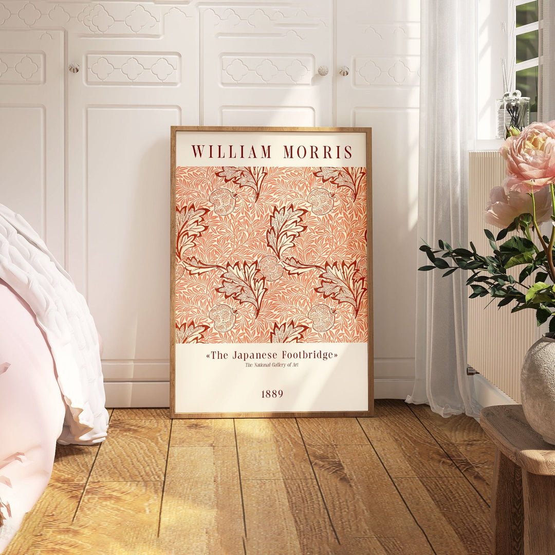 William Morris 1889,bedroom,timber border