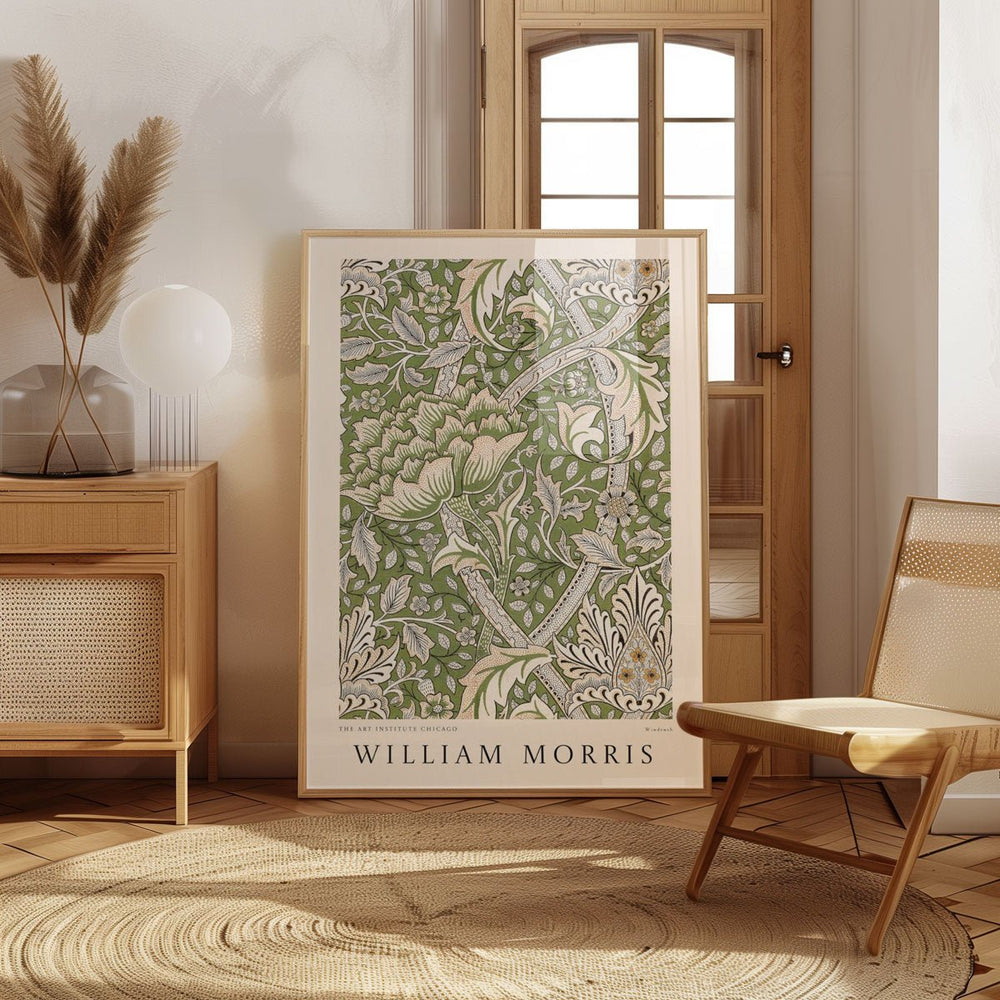 Windrush Green Pattern Wall Art by William Morris - Style My Wall