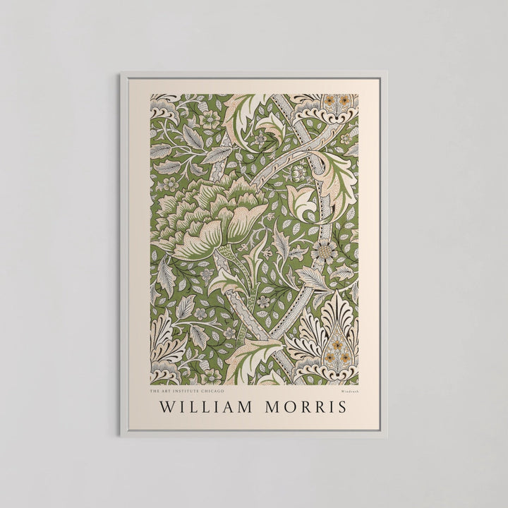 Windrush Green Pattern Wall Art by William Morris - Style My Wall