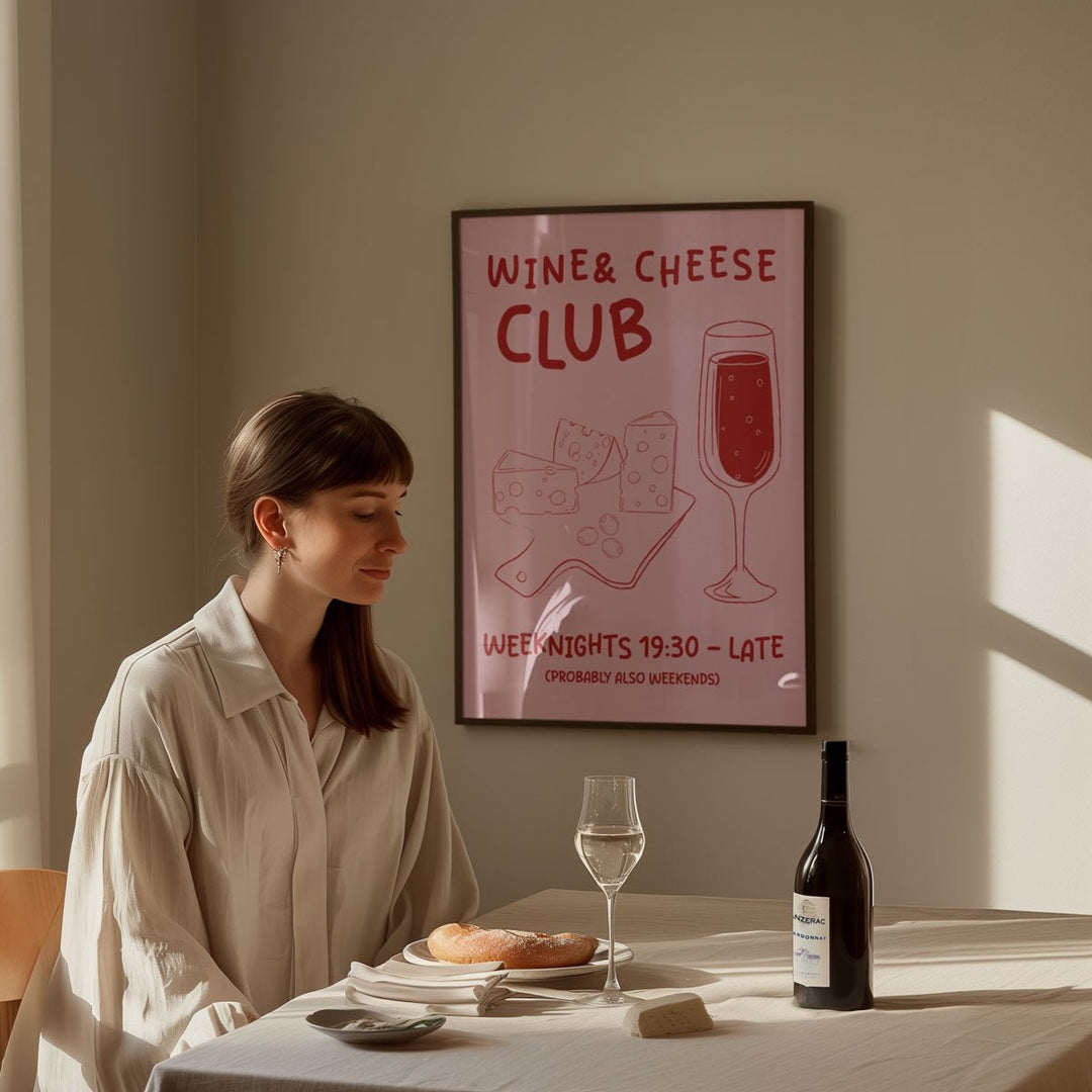 Wine and Cheese Club Wall Art - Style My Wall