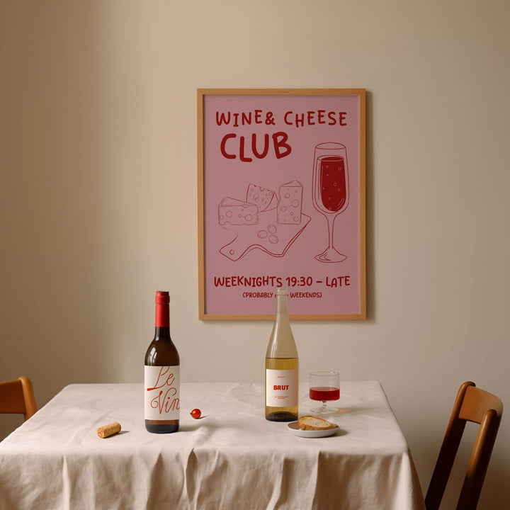 Wine and Cheese Club Wall Art - Style My Wall