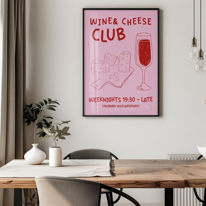 Wine and Cheese Club Wall Art - Style My Wall