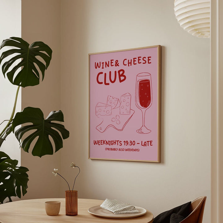 Wine and Cheese Club Wall Art - Style My Wall