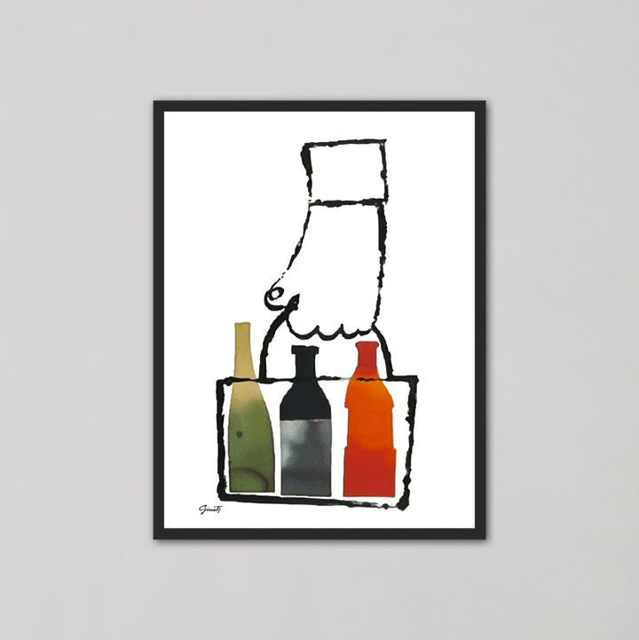 Wine Bottles Hanging in Hand By George Giusti - Style My Wall