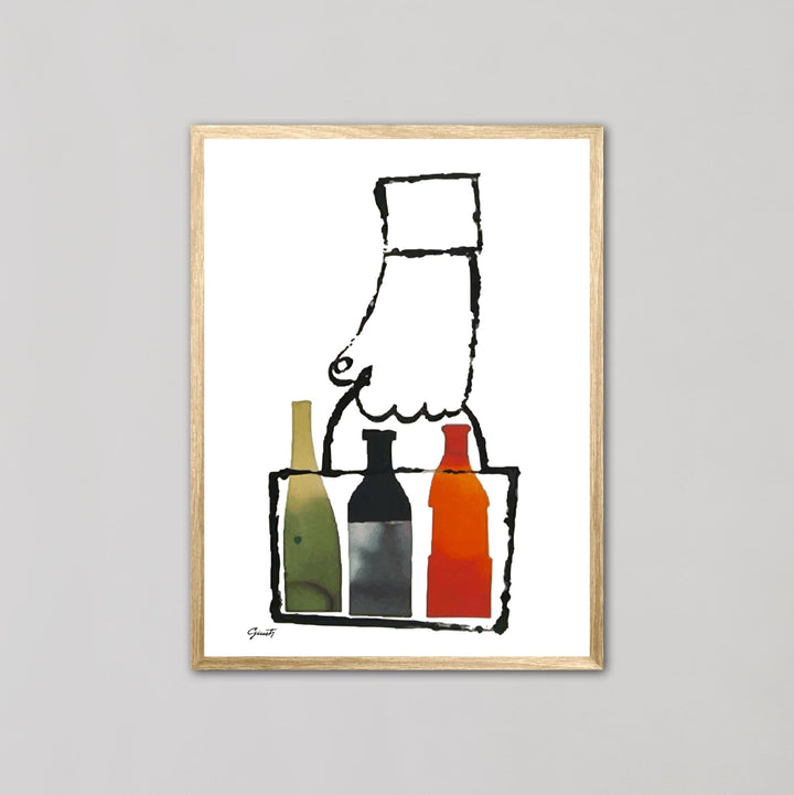 Wine Bottles Hanging in Hand By George Giusti - Style My Wall