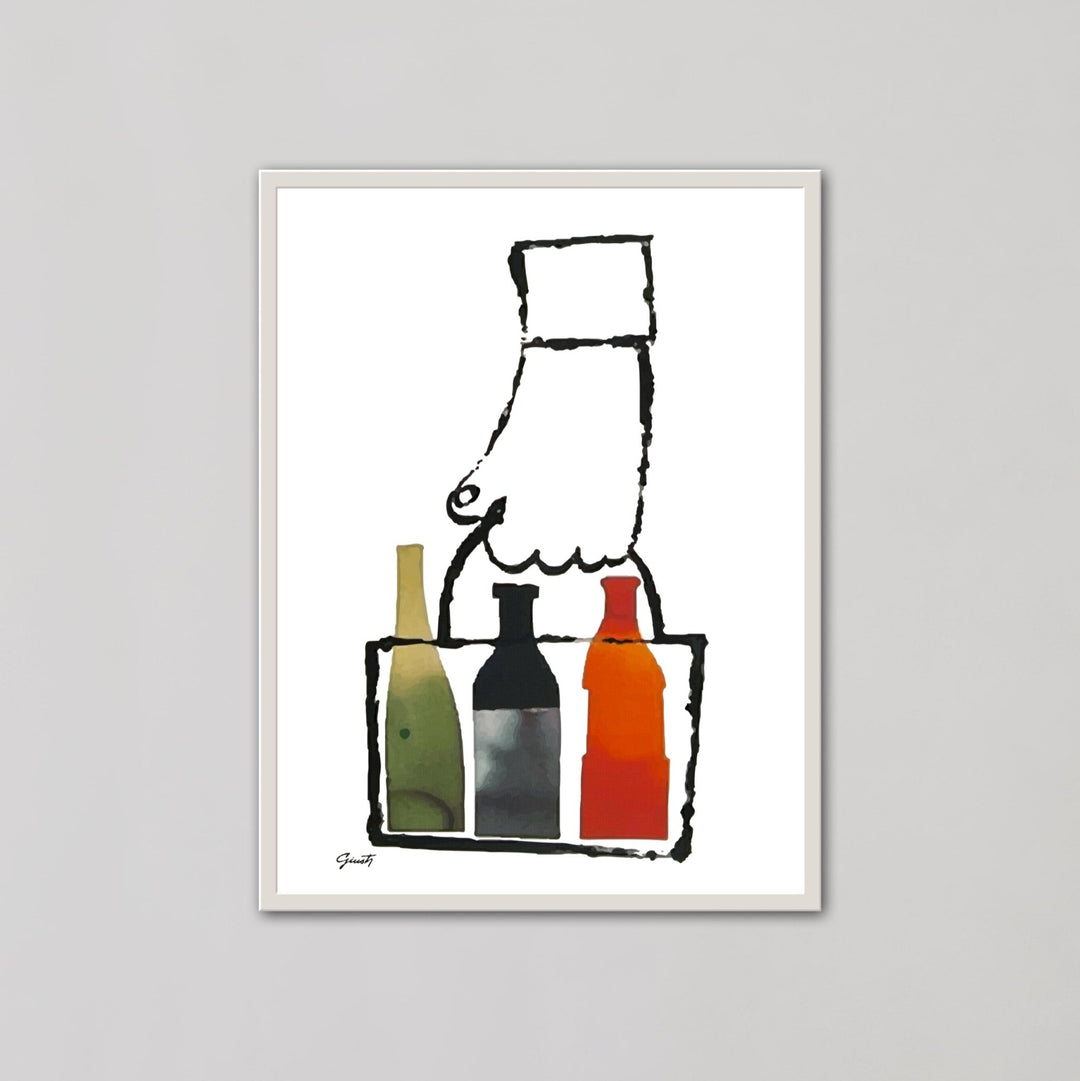 Wine Bottles Hanging in Hand By George Giusti - Style My Wall