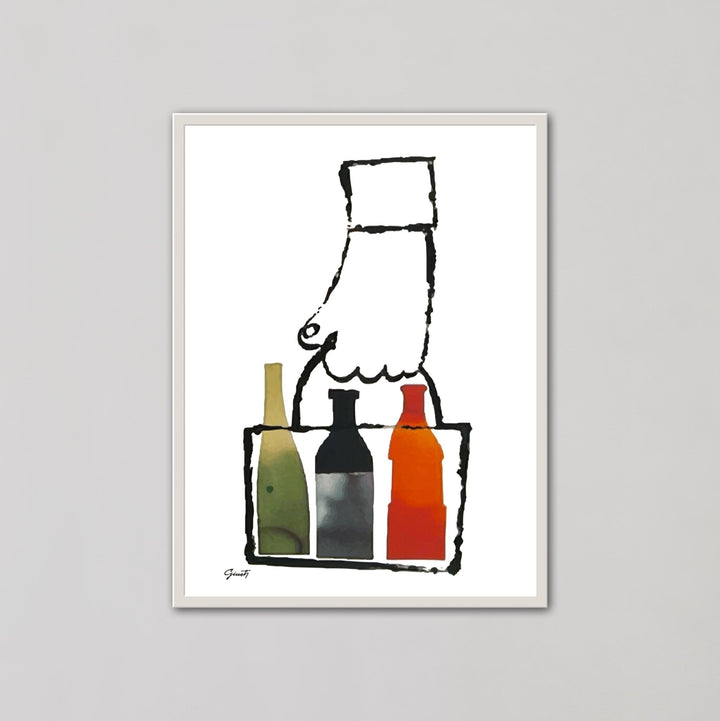 Wine Bottles Hanging in Hand By George Giusti - Style My Wall