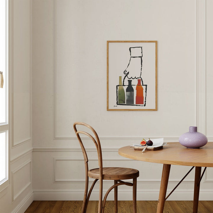 Wine Bottles Hanging in Hand By George Giusti - Style My Wall