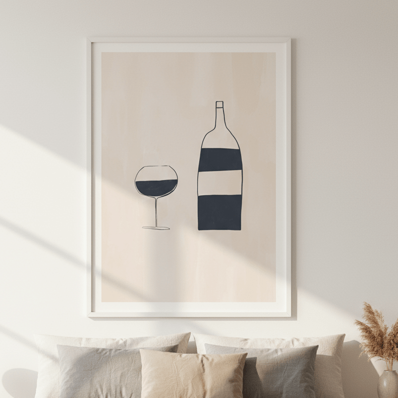 Wine by Ivy Green Illustrations wall - art - picture - poster
