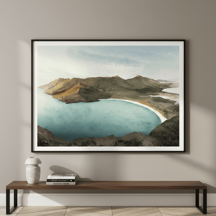 Wineglass Bay Sunrise Tasmania by Deer Muskeeter wall - art - picture - poster