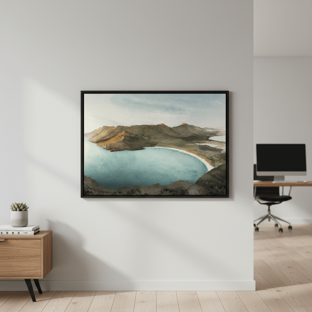 Wineglass Bay Sunrise Tasmania by Deer Muskeeter wall - art - picture - poster