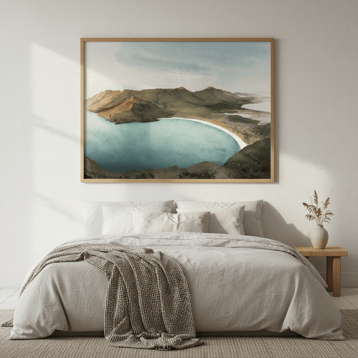 Wineglass Bay Sunrise Tasmania by Deer Muskeeter wall - art - picture - poster