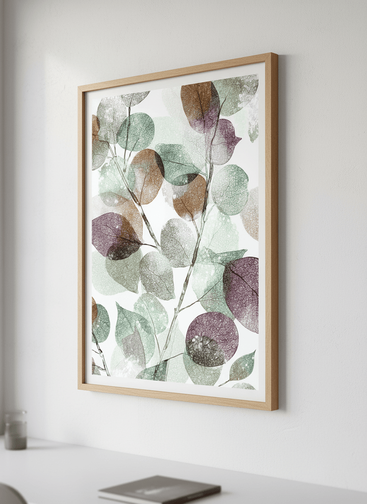 Contemporary wall art featured in a bright modern office workspace