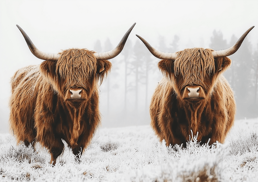 Winter Herd Wall Art Highland Cow Photograph