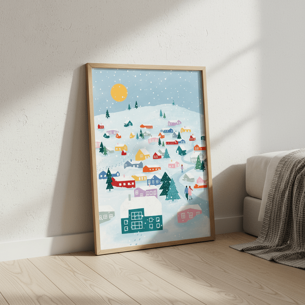 Winter Town by Bea Muller wall - art - picture - poster