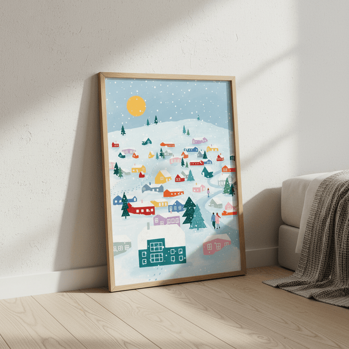 Winter Town by Bea Muller wall - art - picture - poster