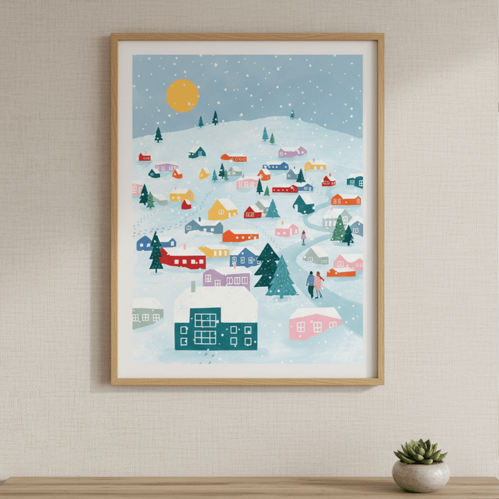 Winter Town by Bea Muller wall - art - picture - poster