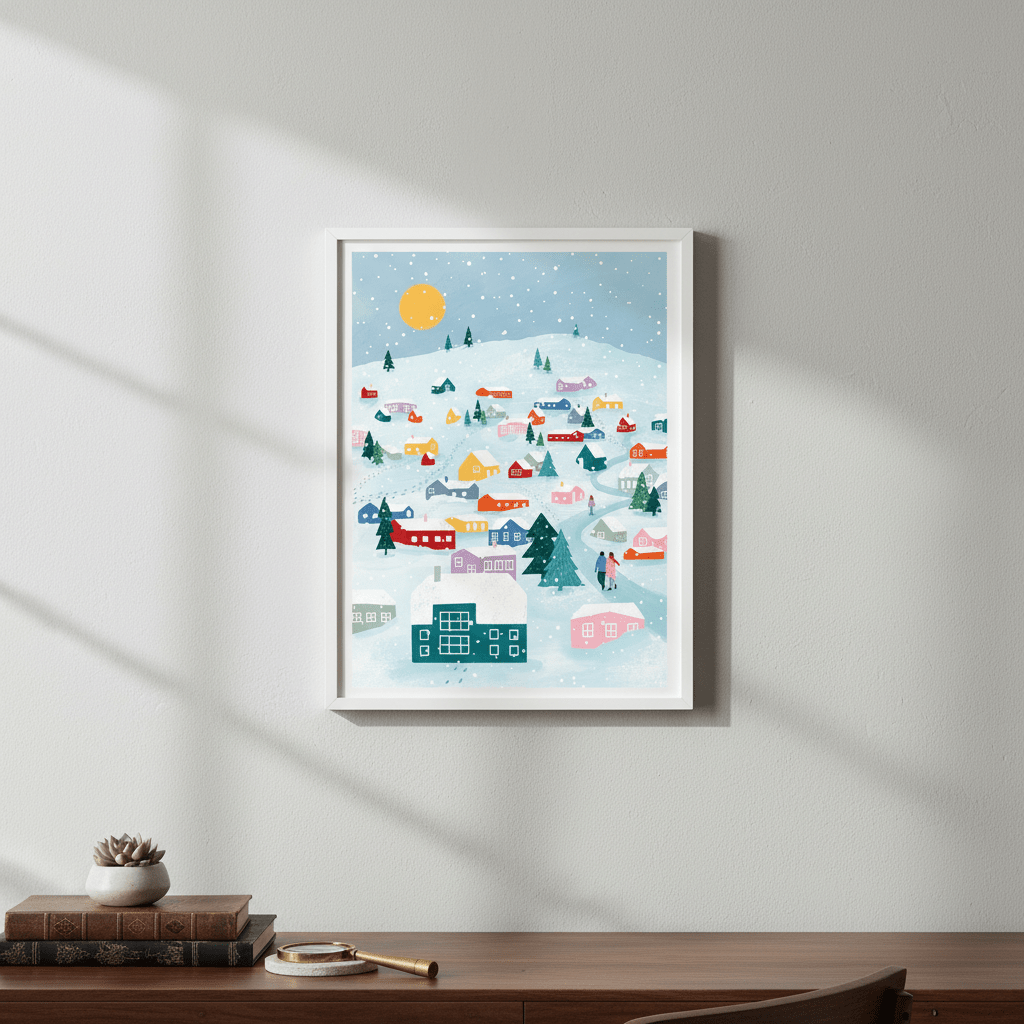 Winter Town by Bea Muller wall - art - picture - poster
