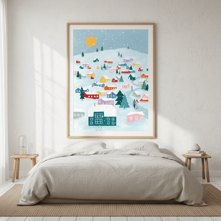 Winter Town by Bea Muller wall - art - picture - poster