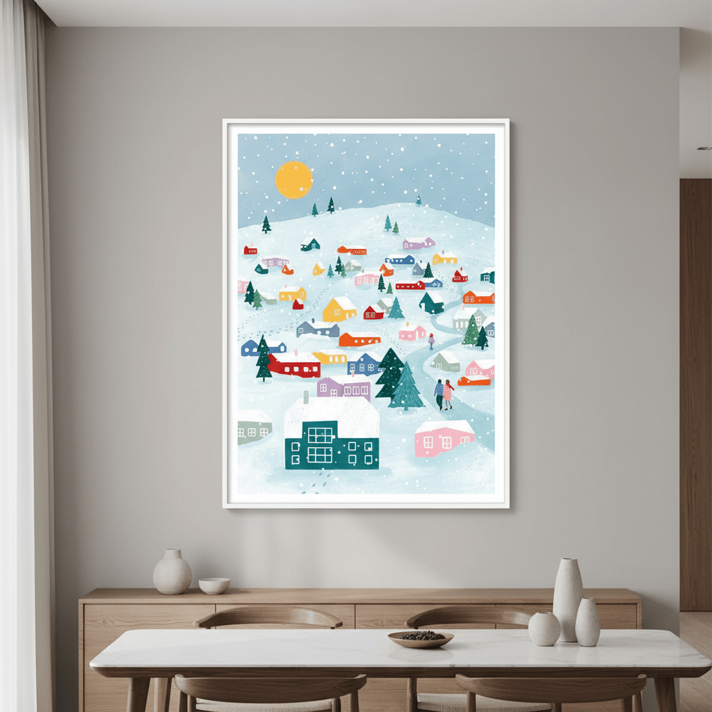 Winter Town by Bea Muller wall - art - picture - poster