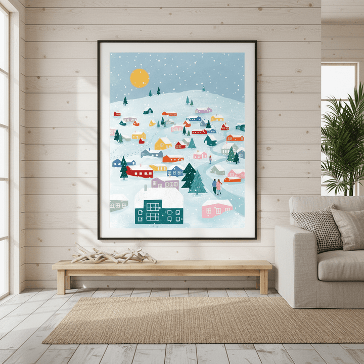 Winter Town by Bea Muller wall - art - picture - poster