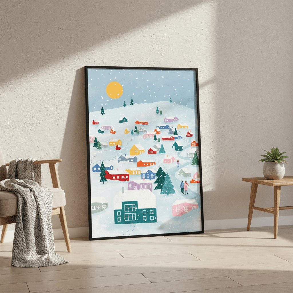 Winter Town by Bea Muller wall - art - picture - poster