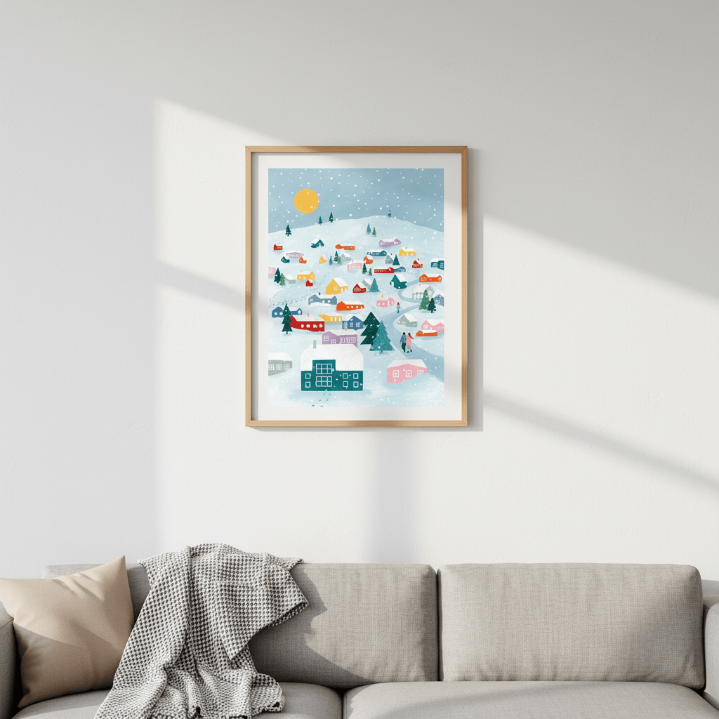 Winter Town by Bea Muller wall - art - picture - poster